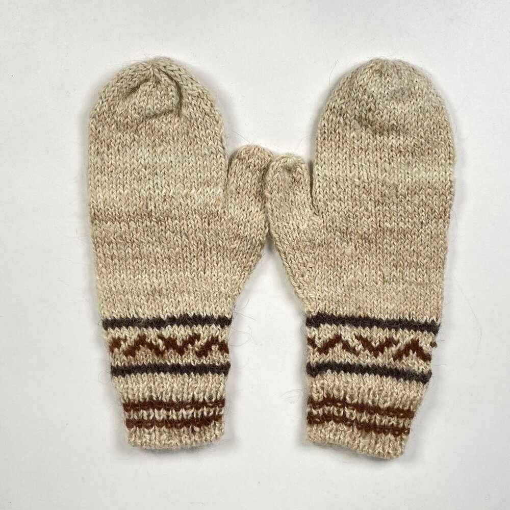Vintage Filippo Catarzi Knit Mittens Lama Alpaca Blend The Hats Co. Made in Ital - Picture 2 of 4